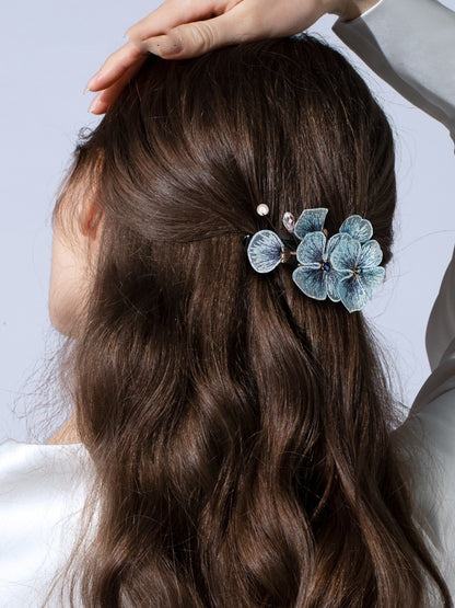 Embroidered Butterfly Flower Headdress Hairpin