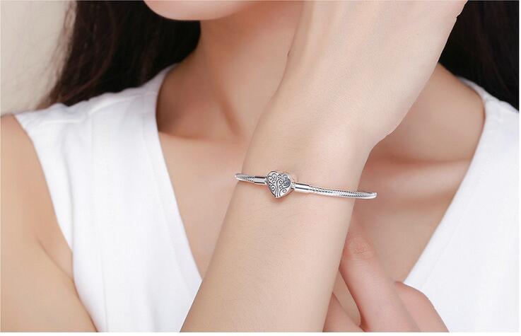 S925 sterling silver bracelet personality Platinum fashion versatile bracelet