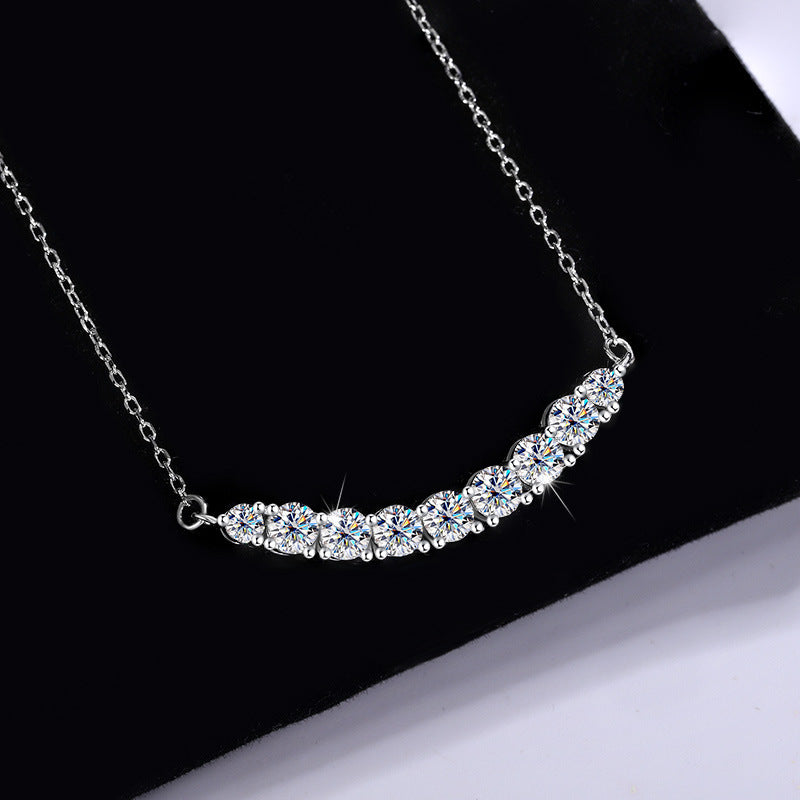 S925 Silver-plated Platinum Moissanite Pendant