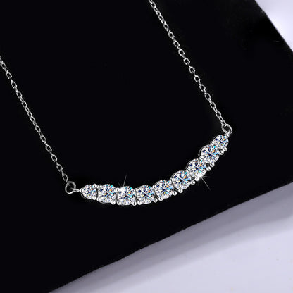 S925 Silver-plated Platinum Moissanite Pendant