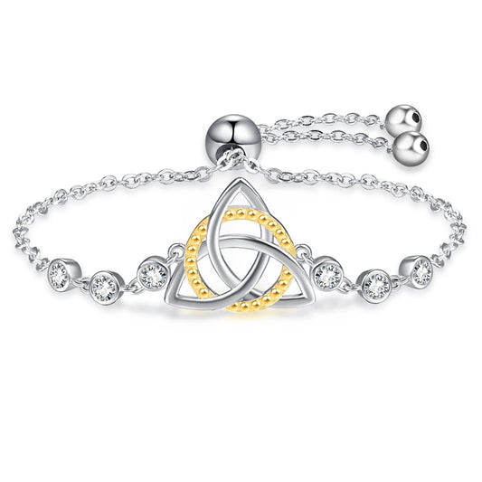 Pulsera vintage con nudo celta en plata de ley para mujer como regalo para mujeres y niñas