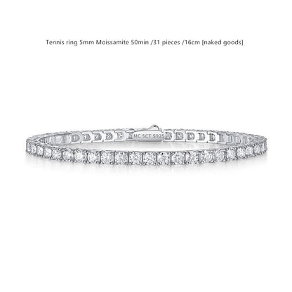 Bracelet de tennis en argent sterling avec moissanite couleur D pour femme