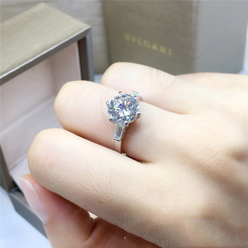 Mo Sang Diamond Women's Ring Temperament Proposal