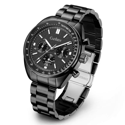 Three-eye Timing Multi-function Waterproof Men's Quartz Watch