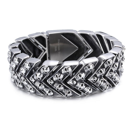 Male Creative Titanium Steel Cast Skull Bracelet