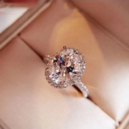 Pigeon Diamond Ring Egg Shaped Diamond Proposal