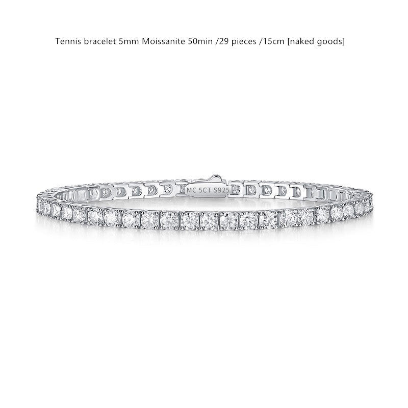 Bracelet de tennis en argent sterling avec moissanite couleur D pour femme