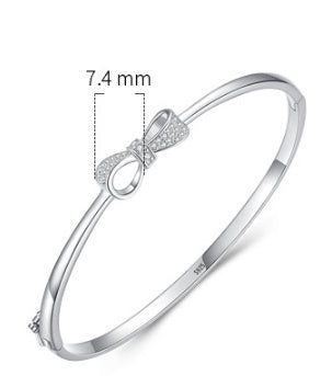 S925 Sterling Silver Bow Bracelet Female All-match Jewelry