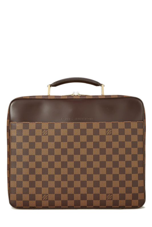 Louis Vuitton, Pré-Aimé Damier Ebene Porte Ordinateur Sabana, Marron