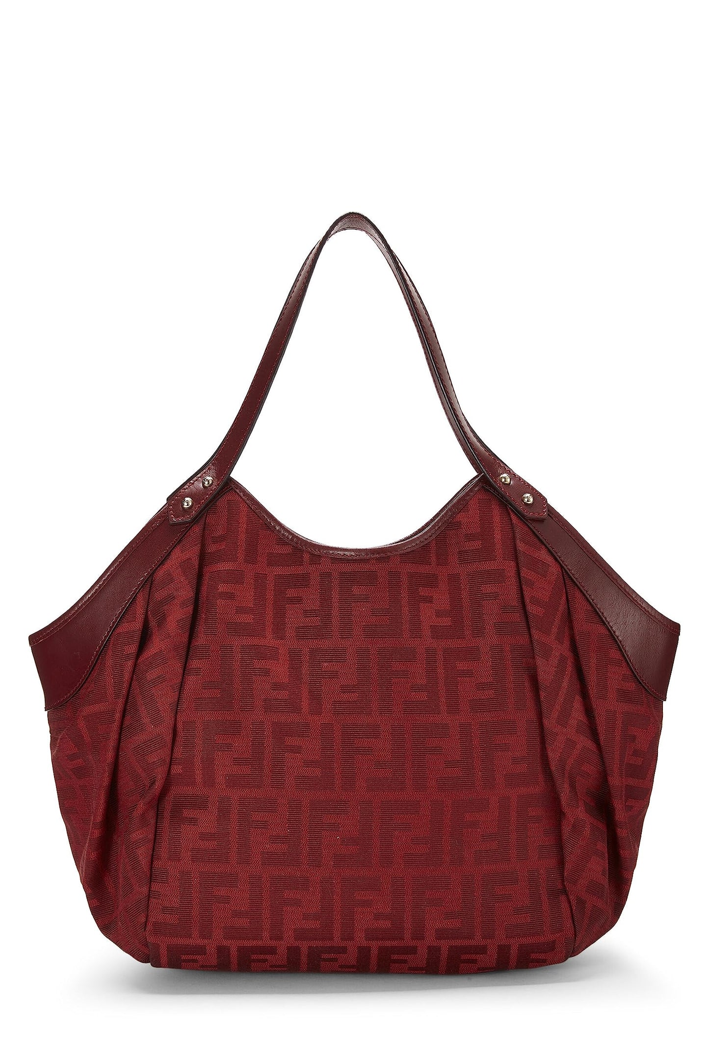 Fendi, sac fourre-tout de poche Zucca Chef rouge d'occasion, petit modèle, rouge