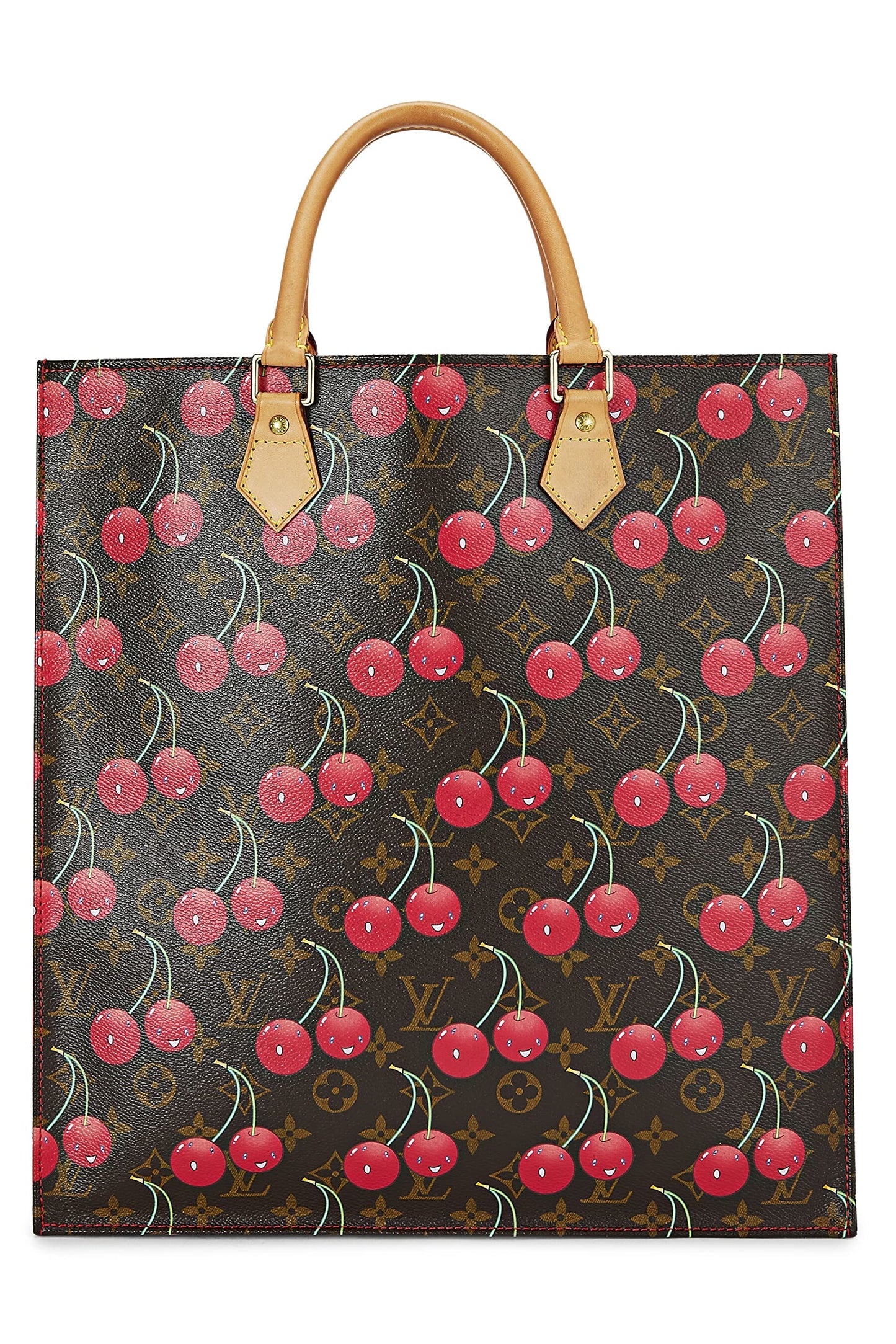 Louis Vuitton, Pre-Loved Takashi Murakami x Louis Vuitton Monogram Cerises Sac Plat, Brown