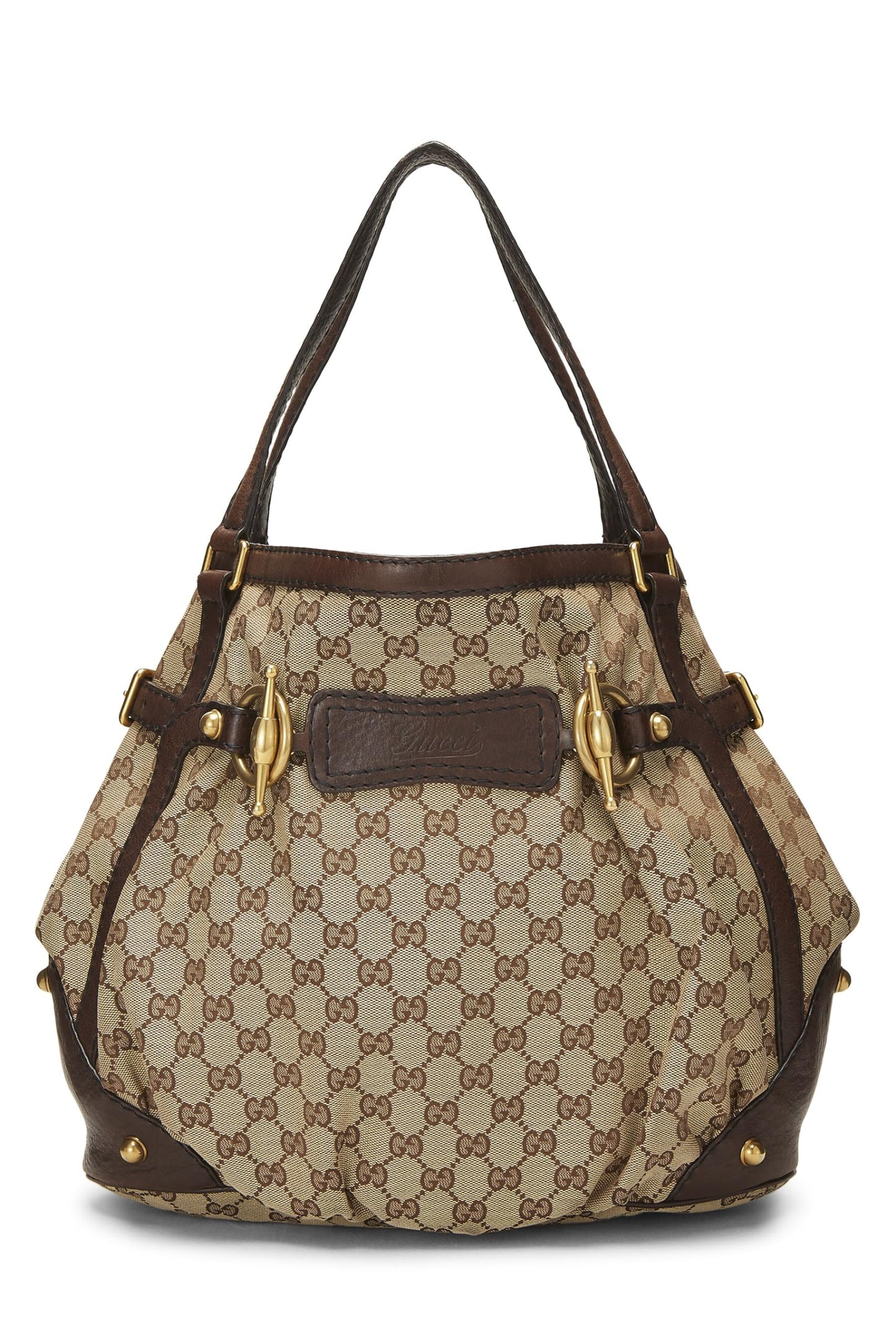 Gucci, sac fourre-tout Jockey en toile GG d'origine, grand modèle, marron