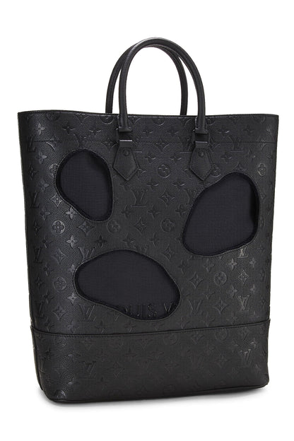 Louis Vuitton, Pre-Loved Comme Des Garçons x Louis Vuitton Black Monogram Empreinte Bag with Holes MM, Black