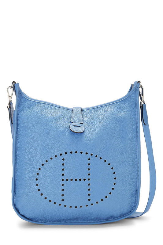 Hermès, Clémence Evelyne III GM Bleu d'occasion, Bleu