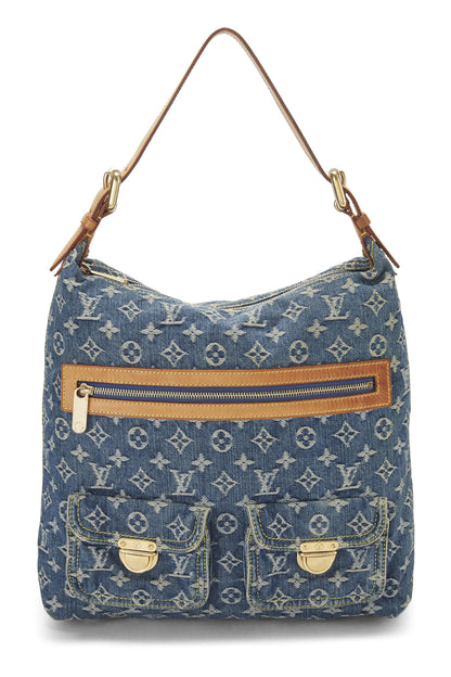 Louis Vuitton, Vaqueros holgados con monograma azul GM Pre-Loved, Azul