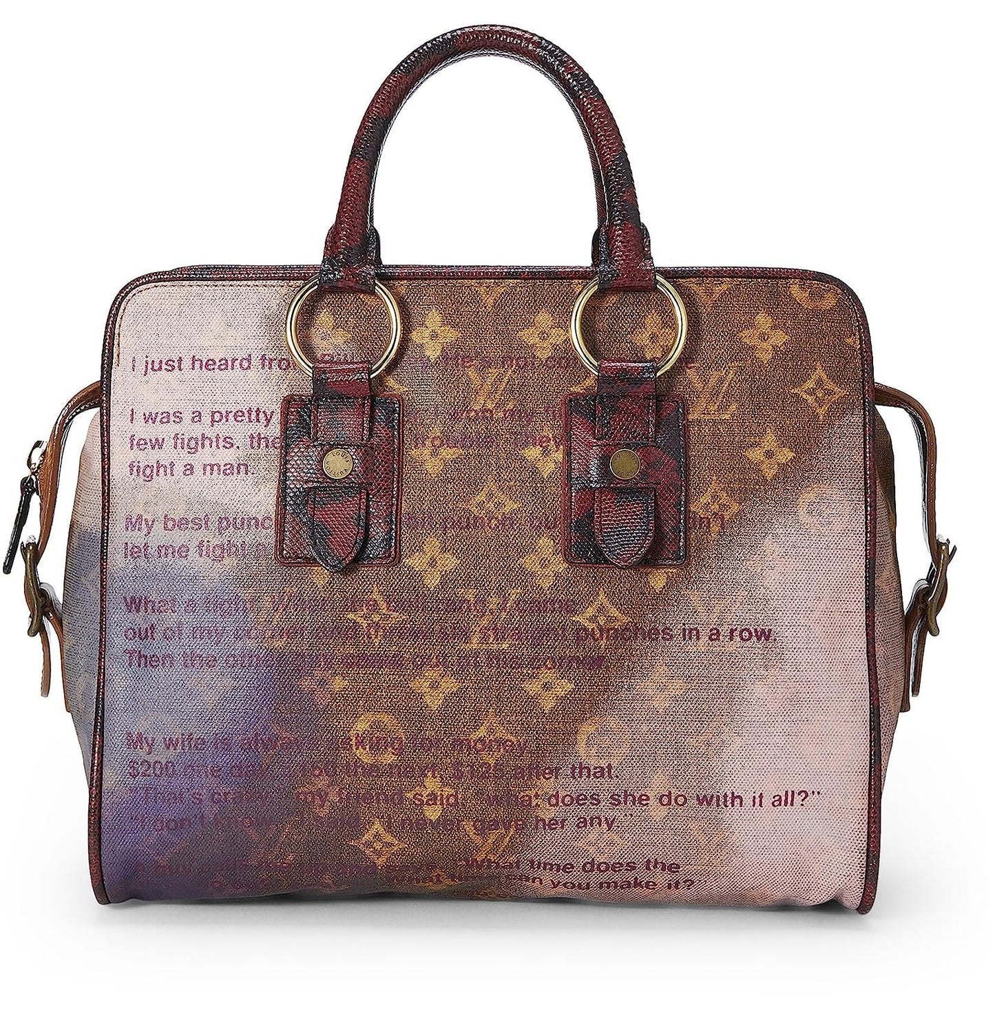 Louis Vuitton, Bolso de bromas para graduados con monograma morado de Richard Prince x Louis Vuitton pre-Loved, multicolor