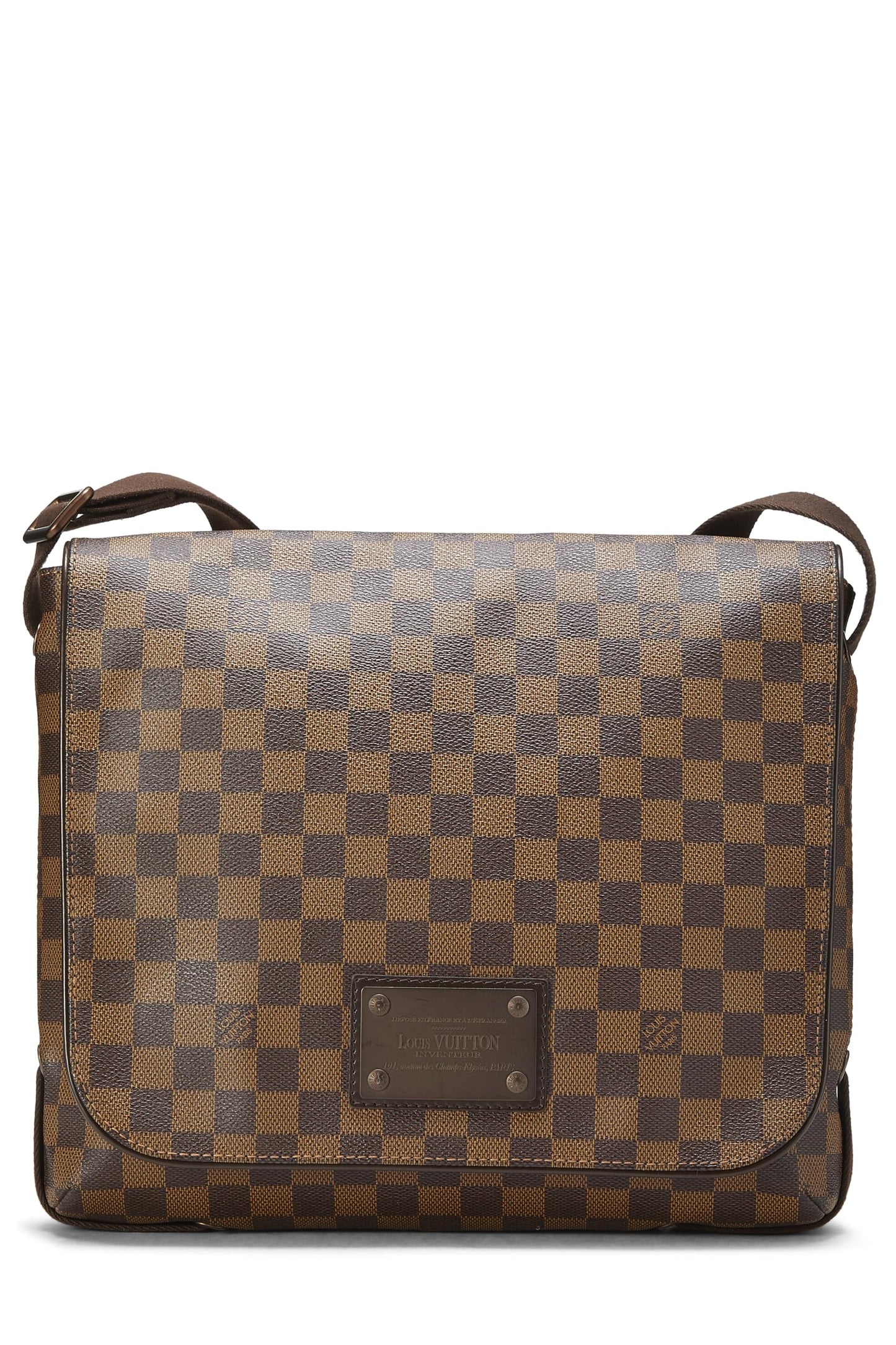 Louis Vuitton, Brooklyn MM Damier Ebène d'occasion, marron