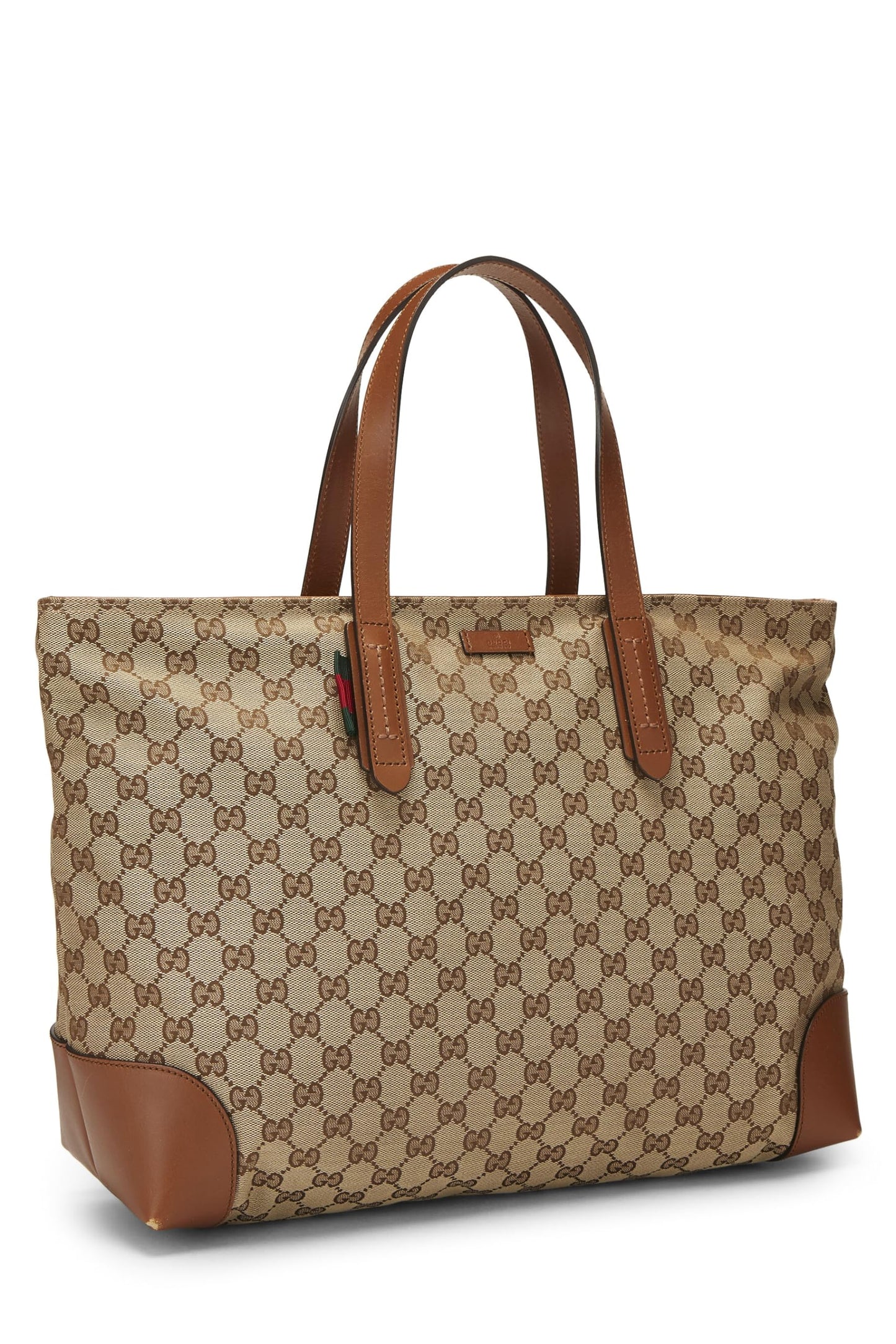 Gucci, sac fourre-tout en toile GG marron d'occasion, marron