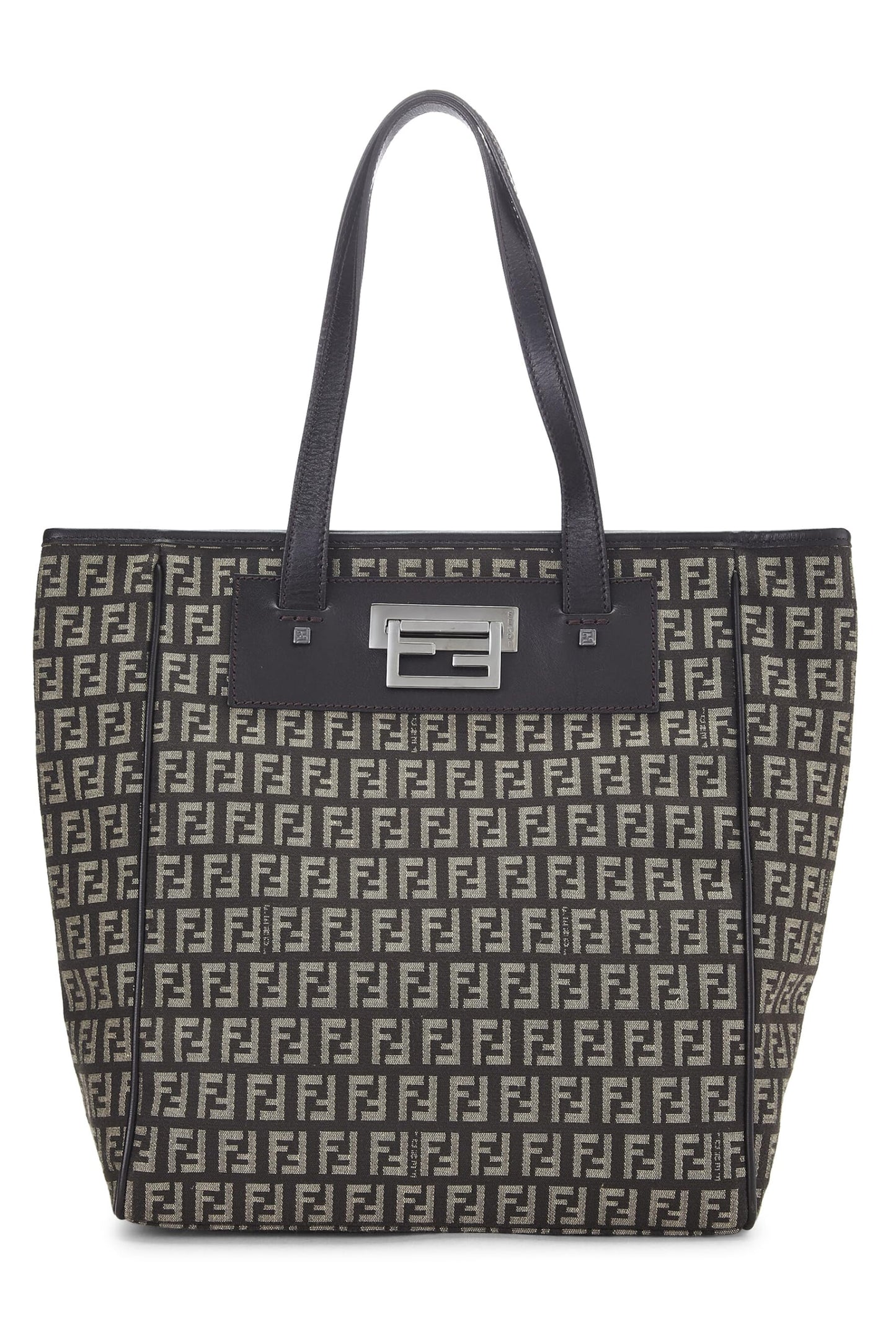 Fendi, Pre-Loved Brown Zucchino Canvas Tote, Brown