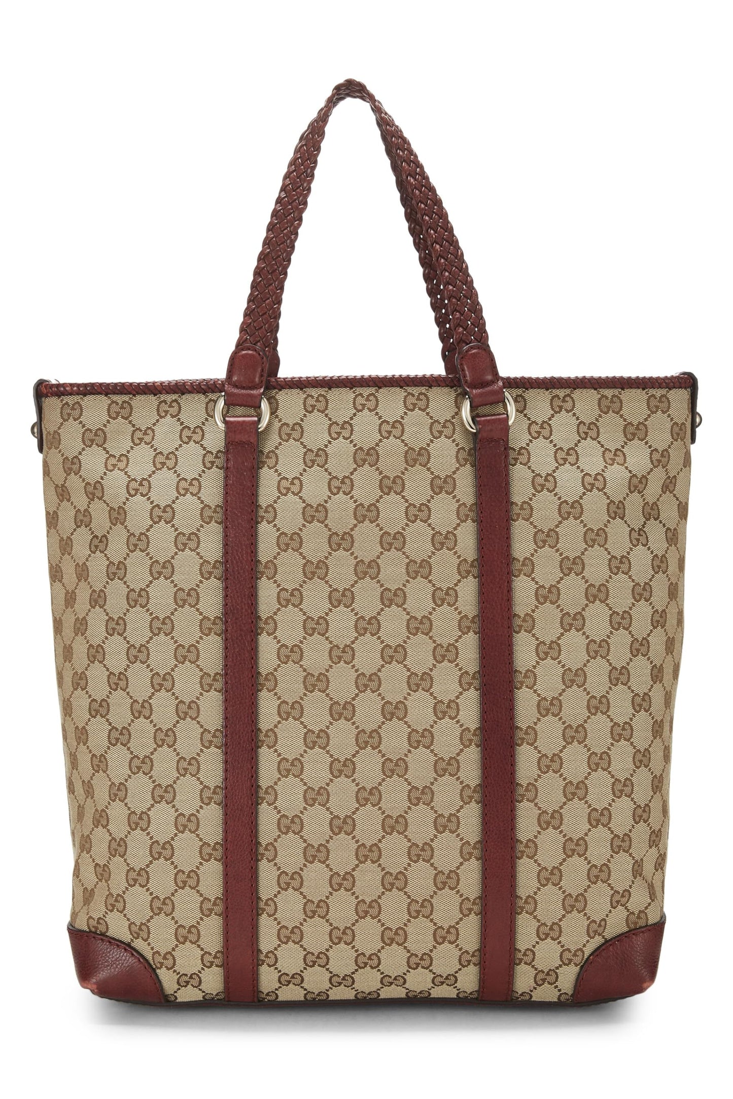 Gucci, Pre-Loved Burgundy Original GG Canvas Tote, Burgundy