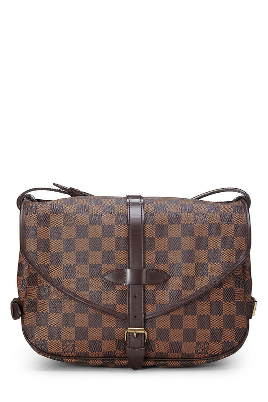 Louis Vuitton, Damier Ebene Saumur 30 pré-aimé, Marron