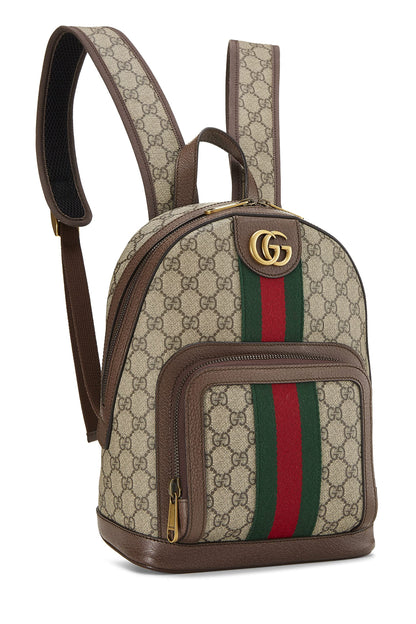 Gucci, sac à dos Ophidia en toile GG Supreme d'origine d'occasion, petit, marron