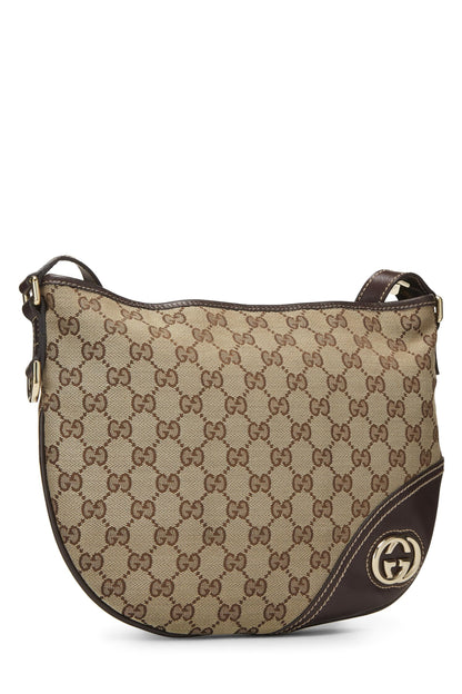 Gucci, Pre-Loved Original GG Canvas Britt Messenger, Brown