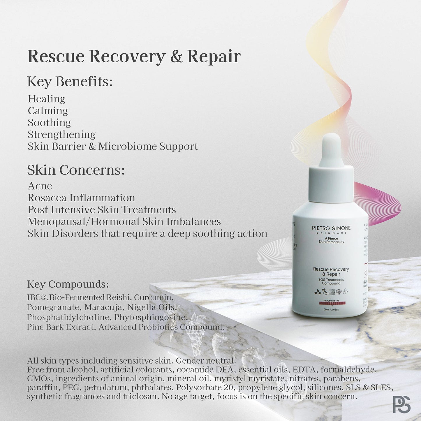 Pietro Simone Skincare, Rescue Recovery & Repair, 2.0 FL OZ