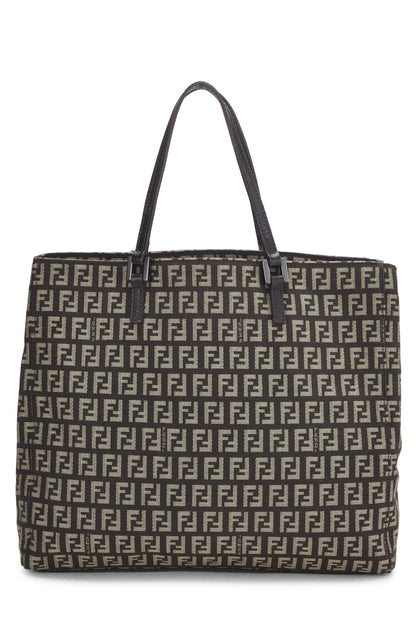 Fendi, Pre-Loved Brown Zucchino Canvas Tote, Brown