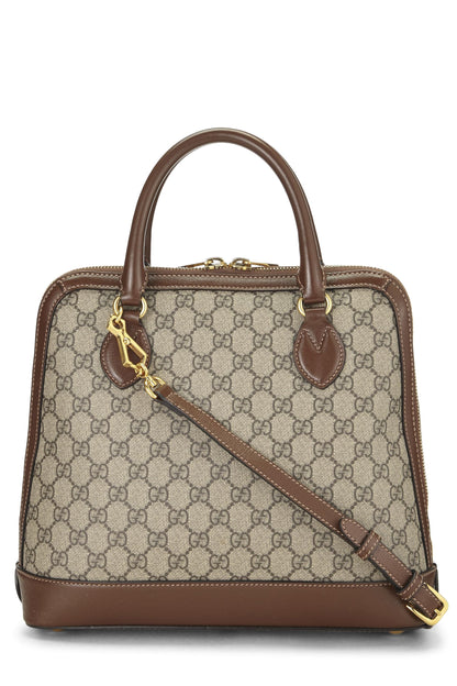 Gucci, sac à main marron d'occasion original GG Supreme 1955 Horsebit, marron