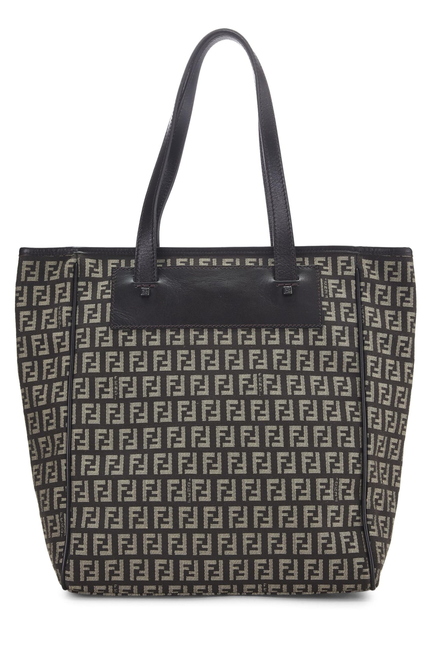 Fendi, sac fourre-tout en toile marron Zucchino d'occasion, marron