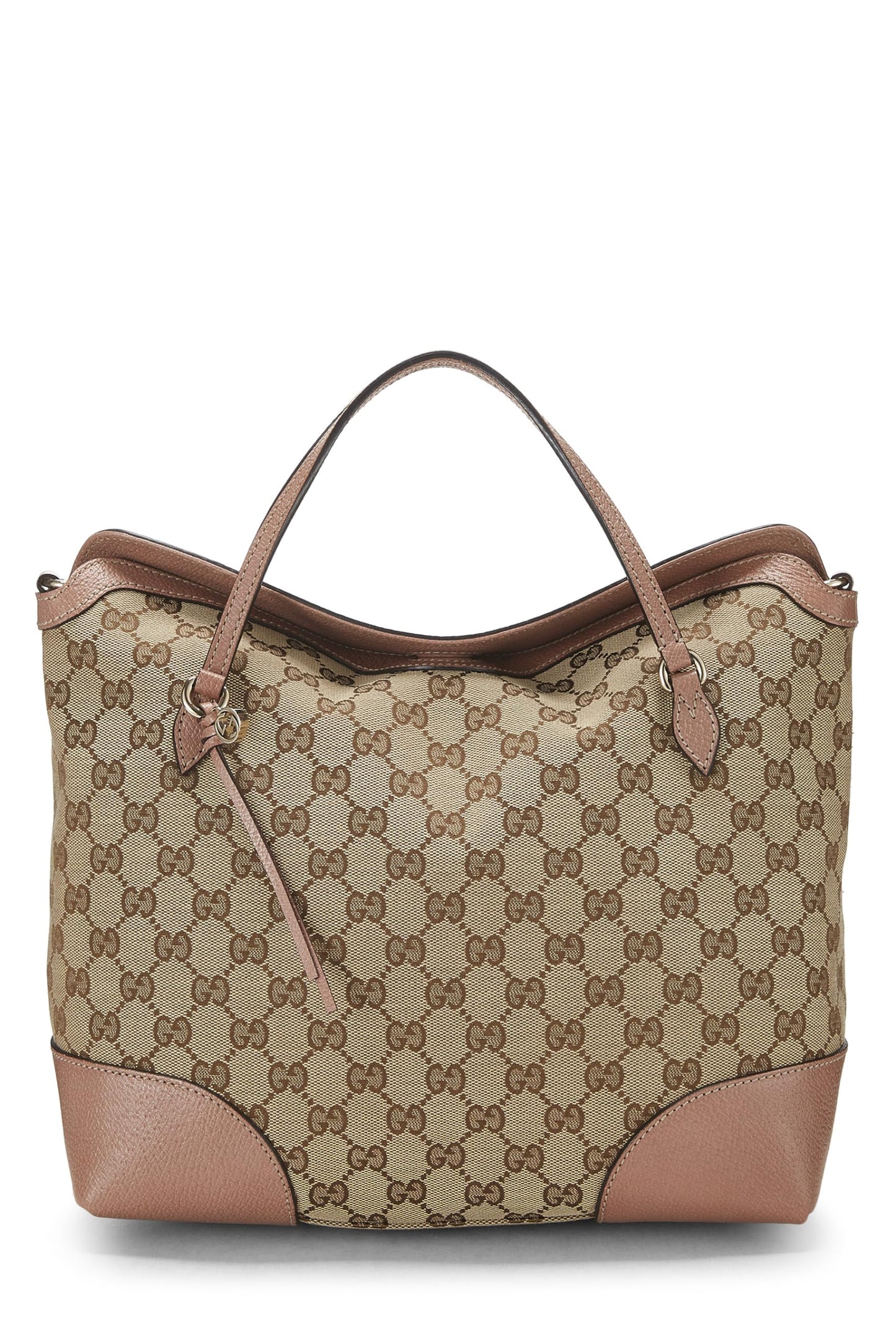 Gucci, sac à main Bree en toile GG rose d'occasion, rose