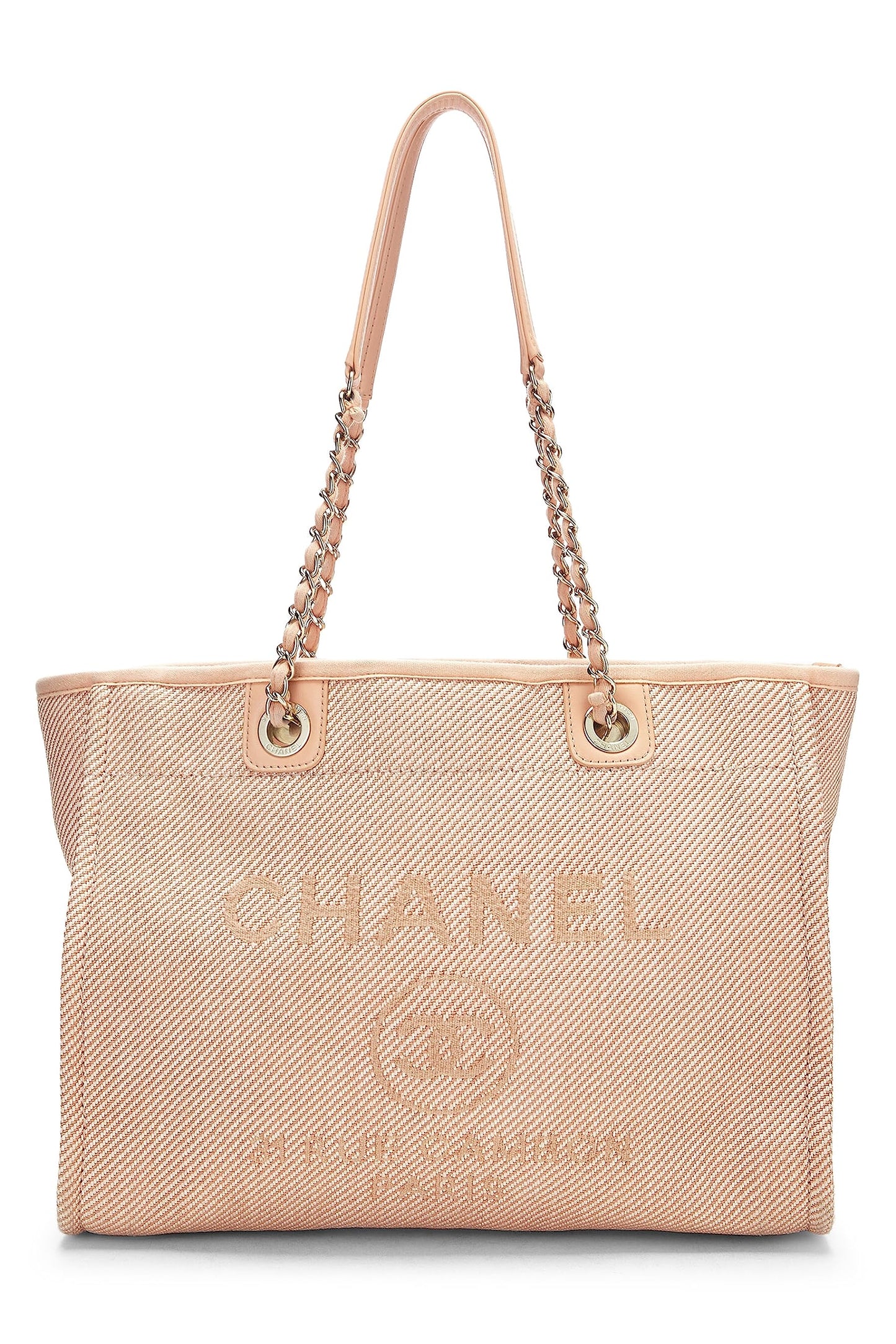 Chanel, Pre-Loved Pink Canvas Deauville Pequeño, Rosa