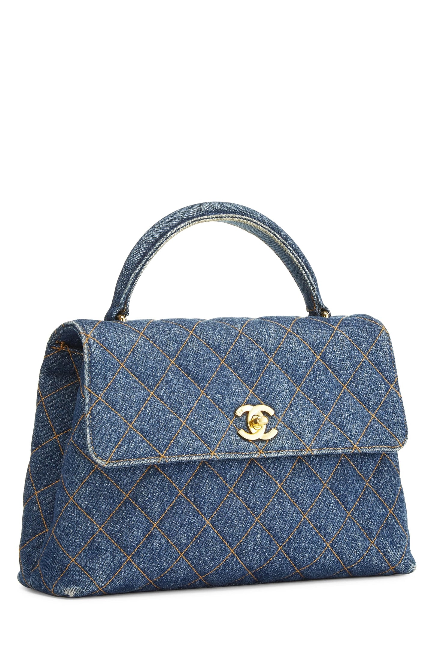 Chanel, Pre-Loved Blue Denim Kelly Small, Blue