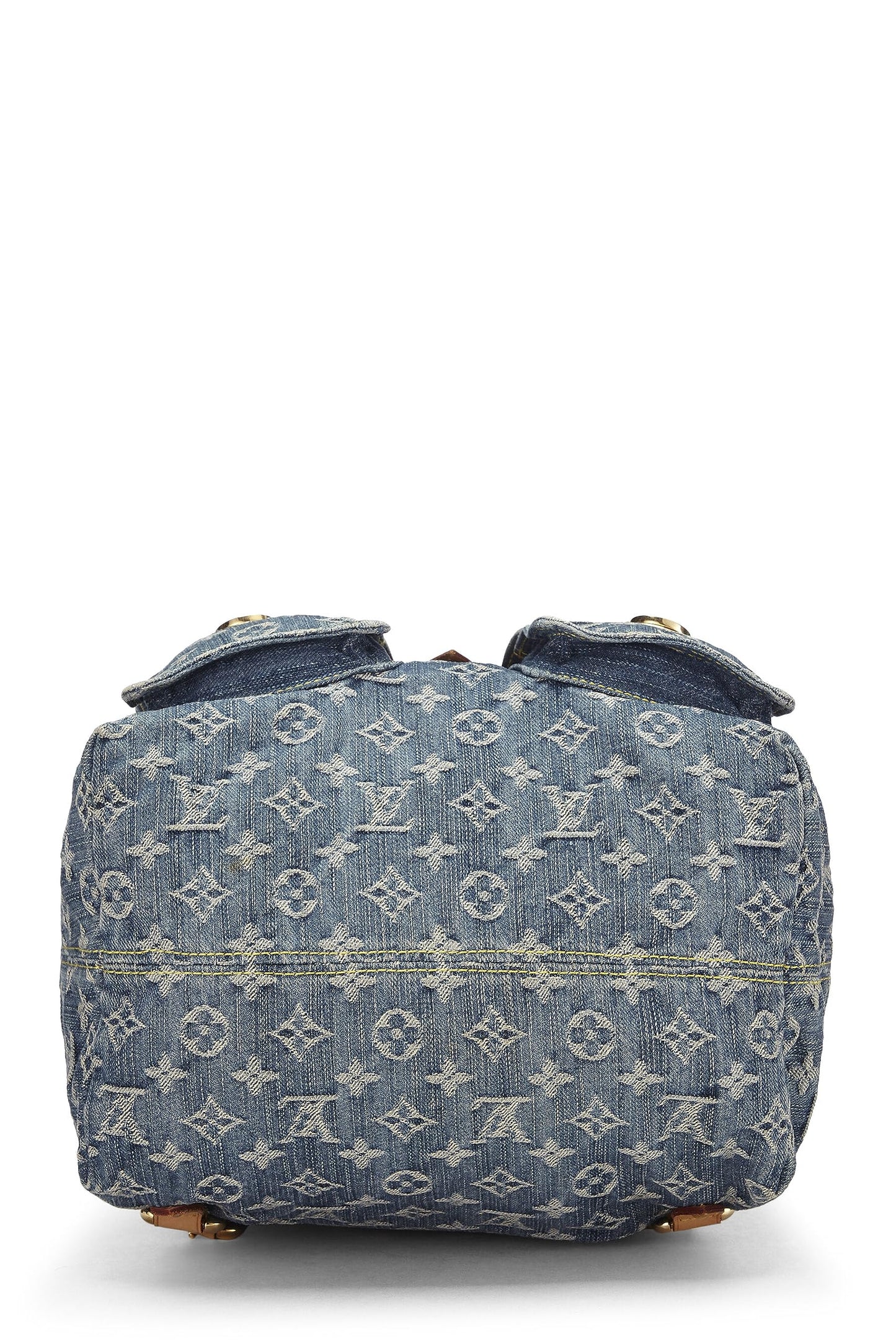 Louis Vuitton, Sac à Dos GM en denim bleu monogrammé d'occasion, bleu