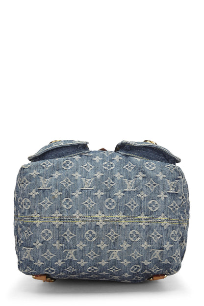 Louis Vuitton, Pre-Loved Blue Monogram Denim Sac a Dos GM, Blue