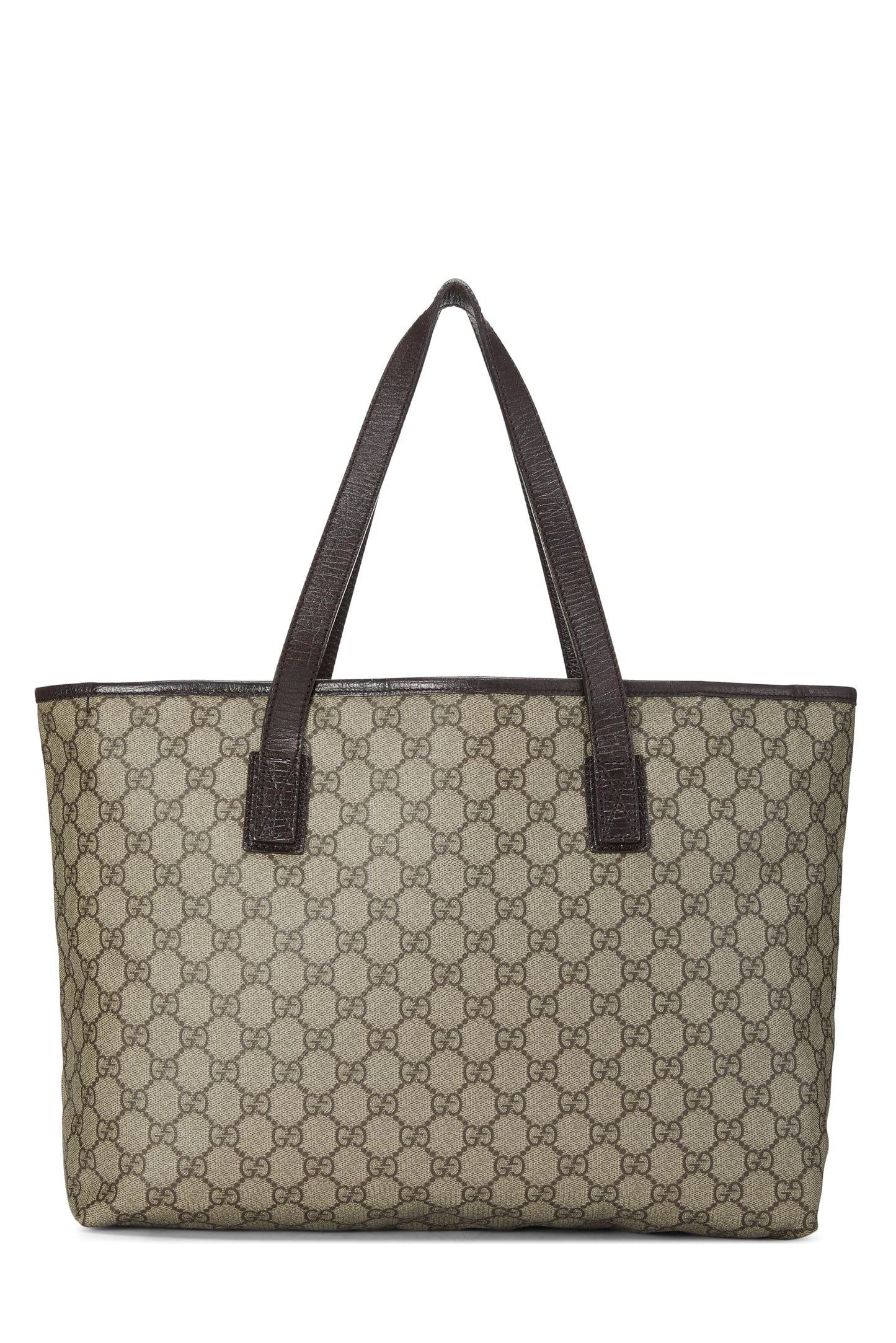 Gucci, sac fourre-tout en toile GG Supreme Original d'occasion, grand modèle, marron