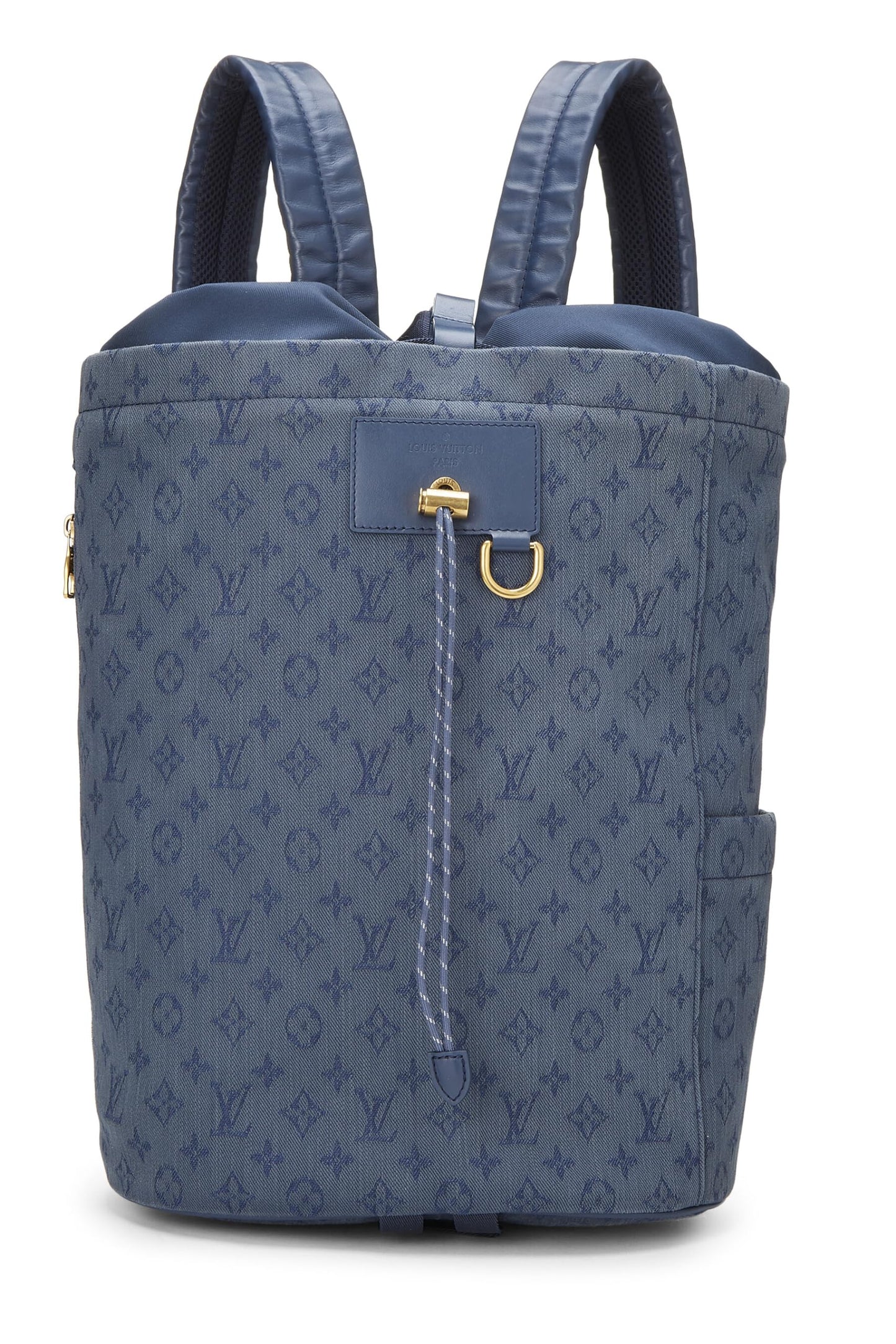 Louis Vuitton, Pre-Loved Blue Monogram Denim Chalk Backpack, Blue