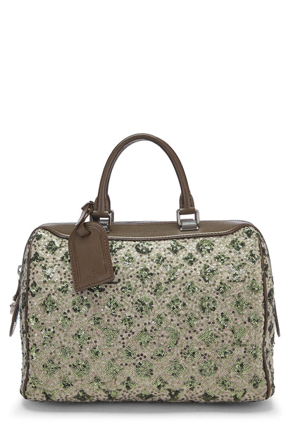 Louis Vuitton, Pre-Loved Monograma verde con lentejuelas Sunshine Express Speedy 30, Verde