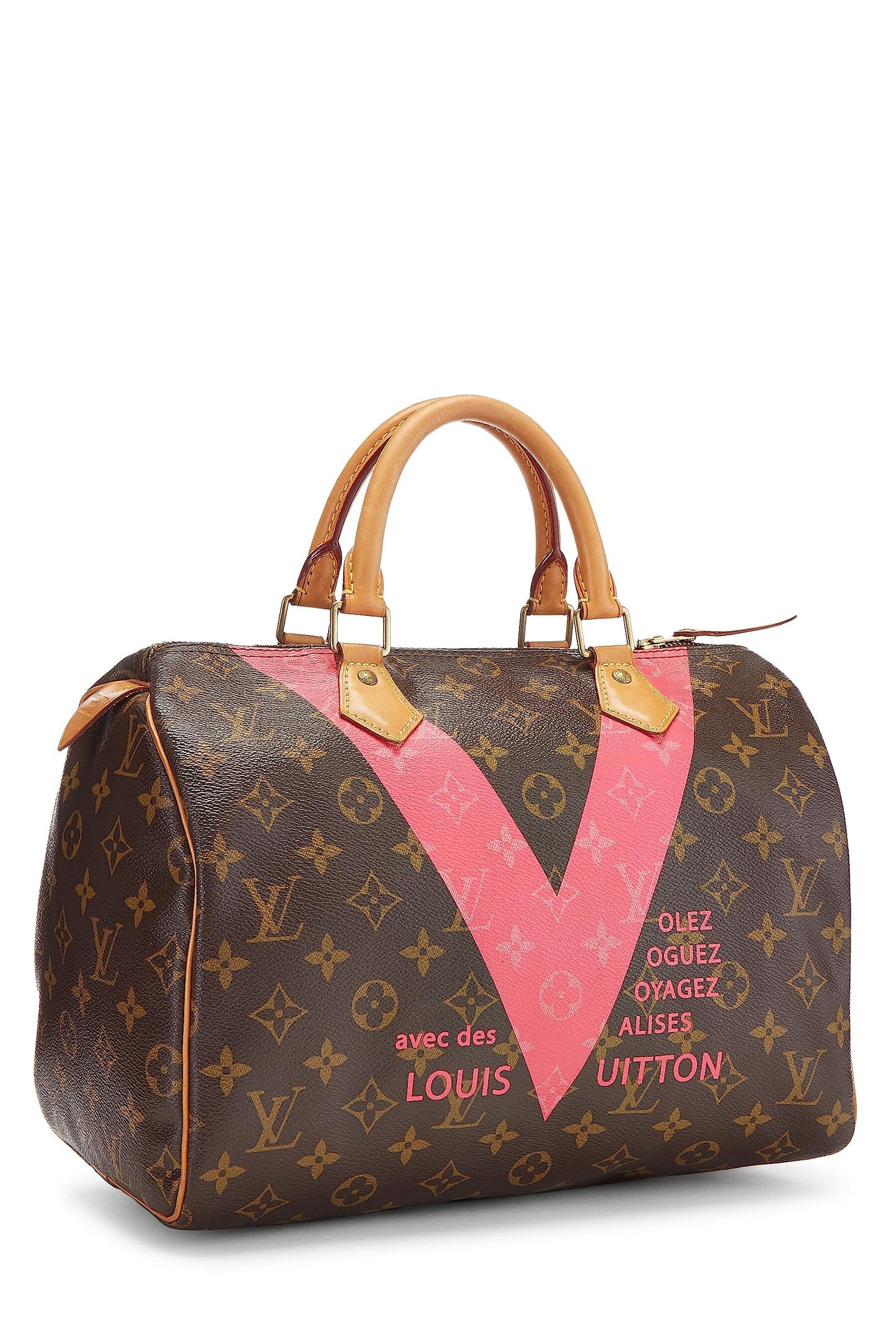 Louis Vuitton, Speedy 30 Monogram V rose d'occasion, rose