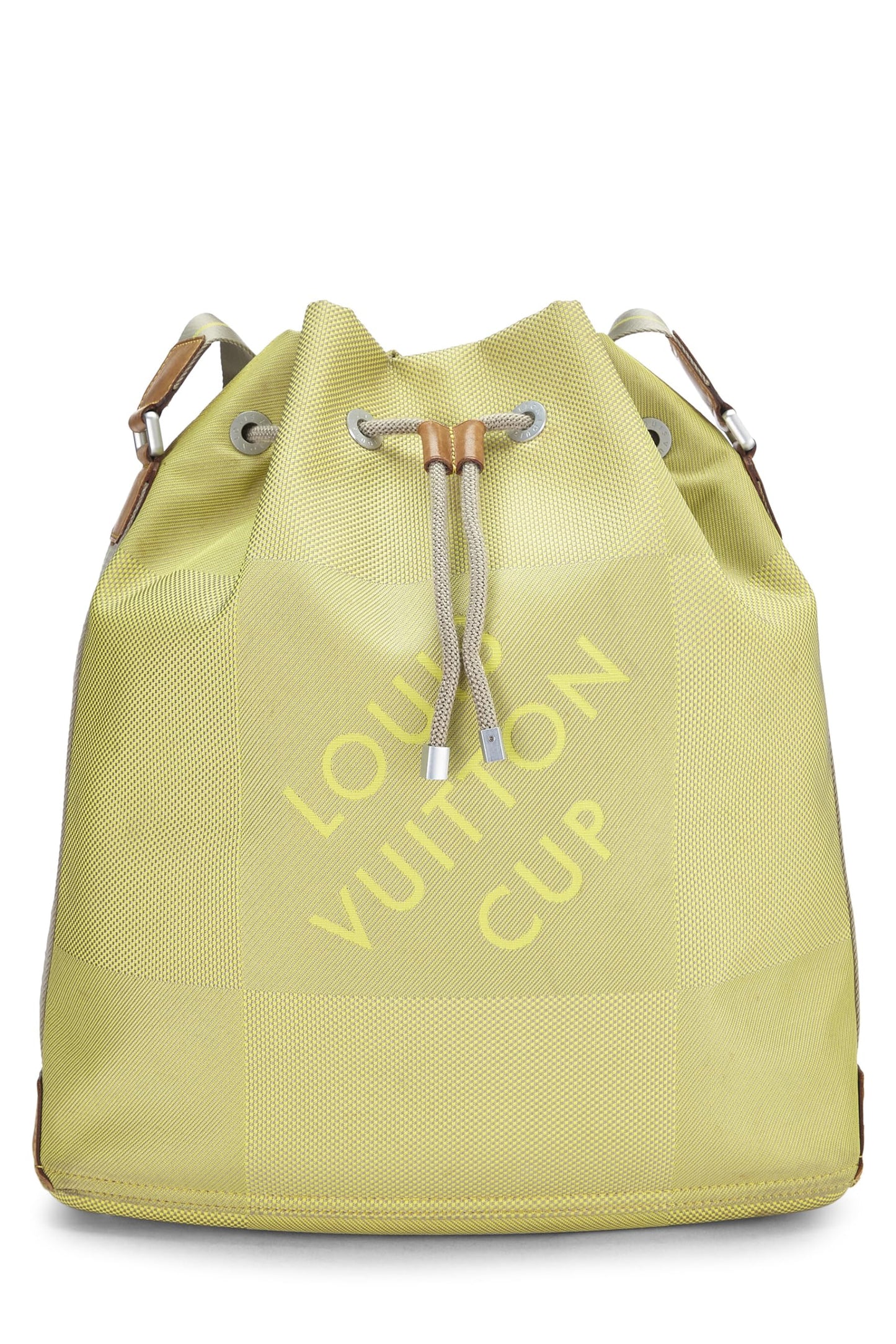 Louis Vuitton, Pre-Loved Yellow Damier Geant LV Cup Volunteer, Yellow