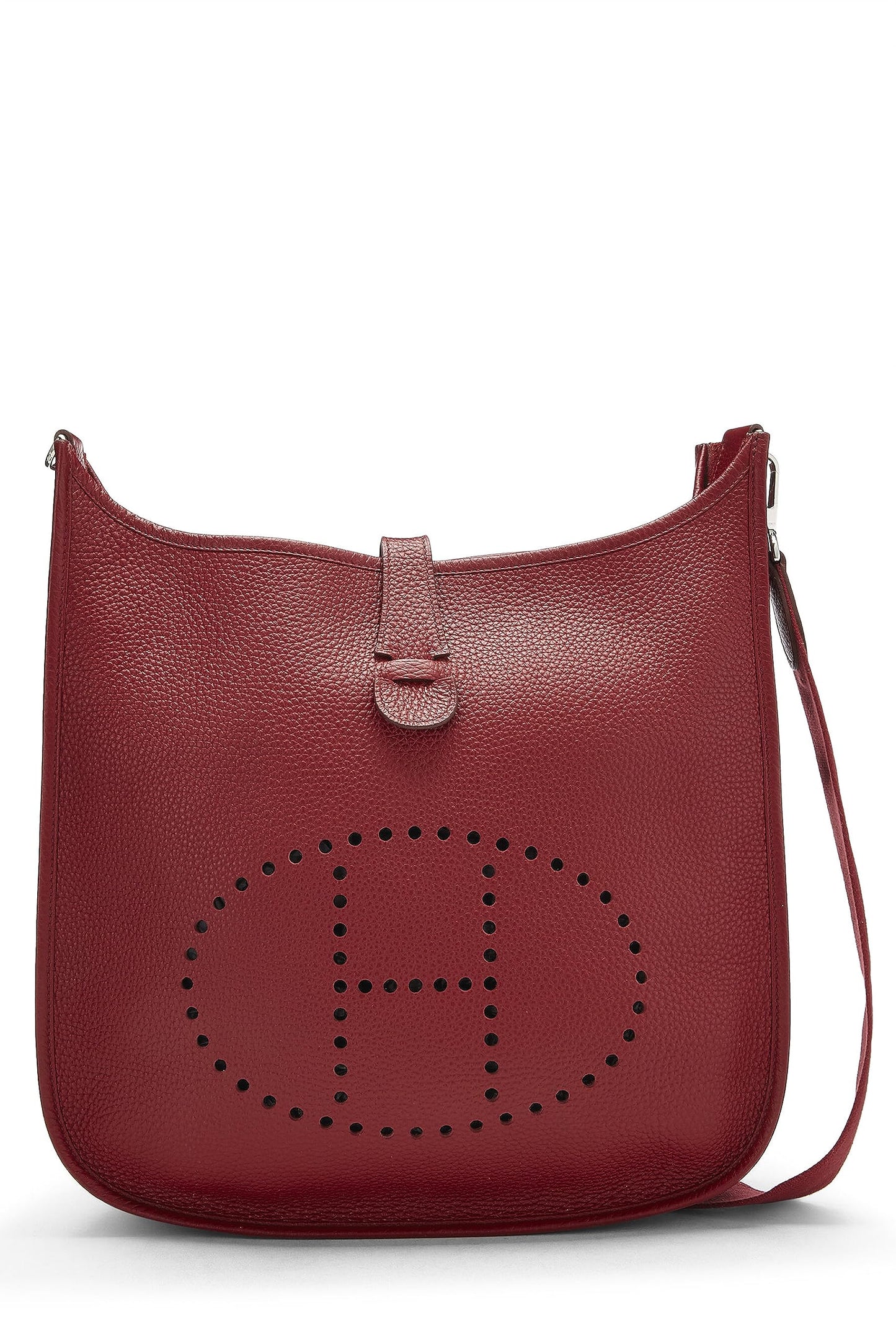 Hermès, Pre-Loved Red Clemence Evelyne III GM, Rouge Garance