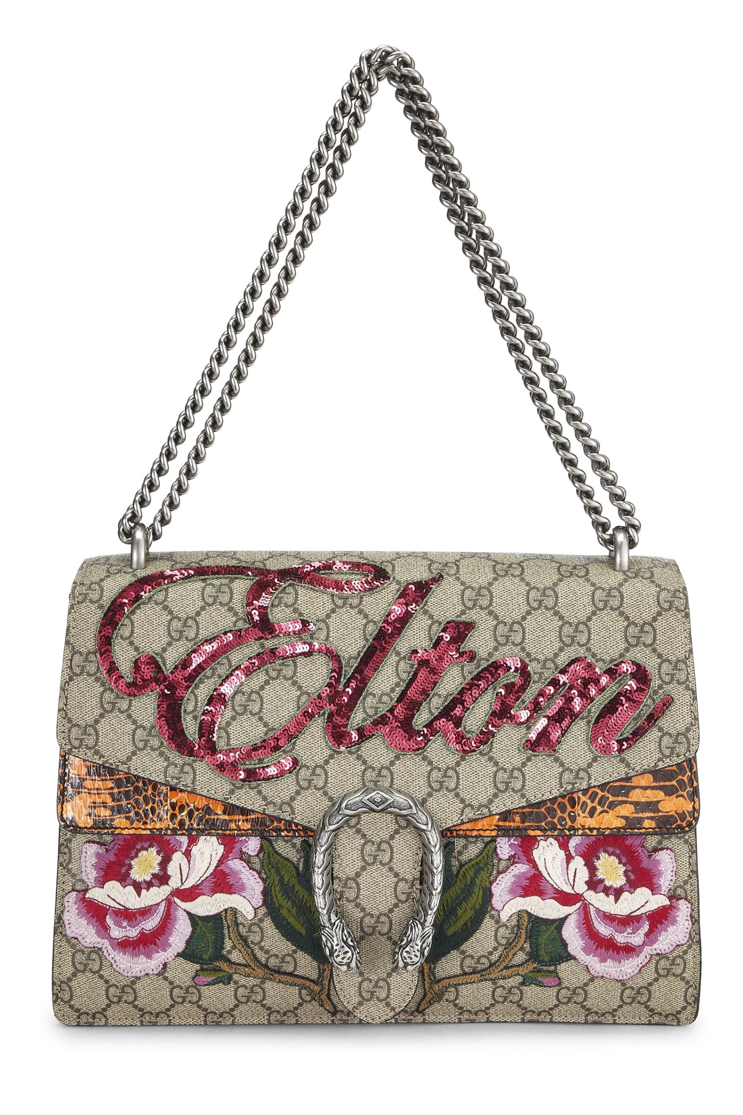 Gucci, Elton Dionysus Medium brodé multicolore d'occasion, multicolore