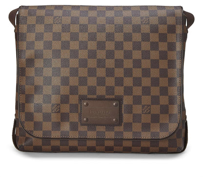 Louis Vuitton, Brooklyn MM Damier Ebène d'occasion, marron