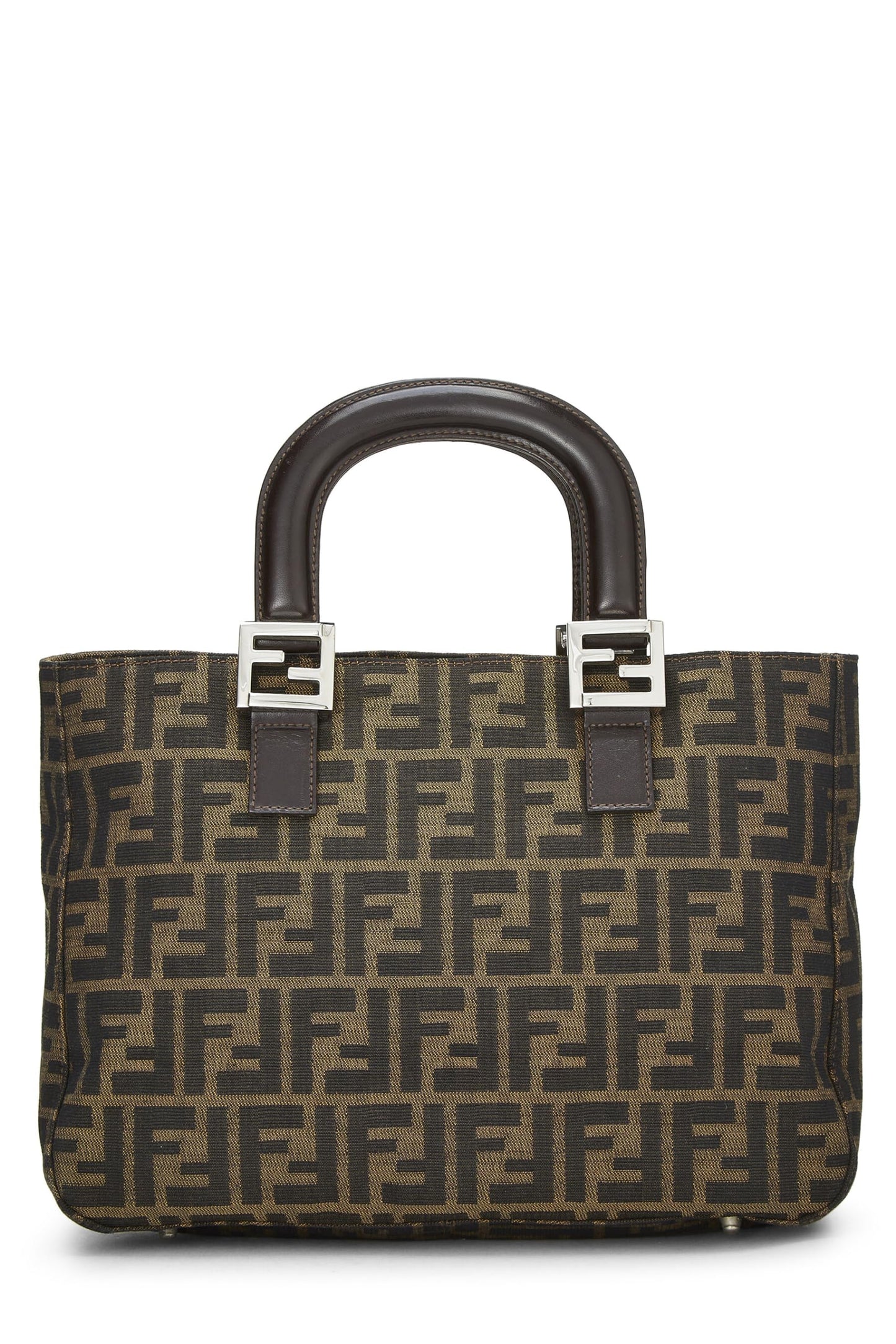 Fendi, Bolso pequeño de lona Zucca marrón Pre-Loved, Marrón