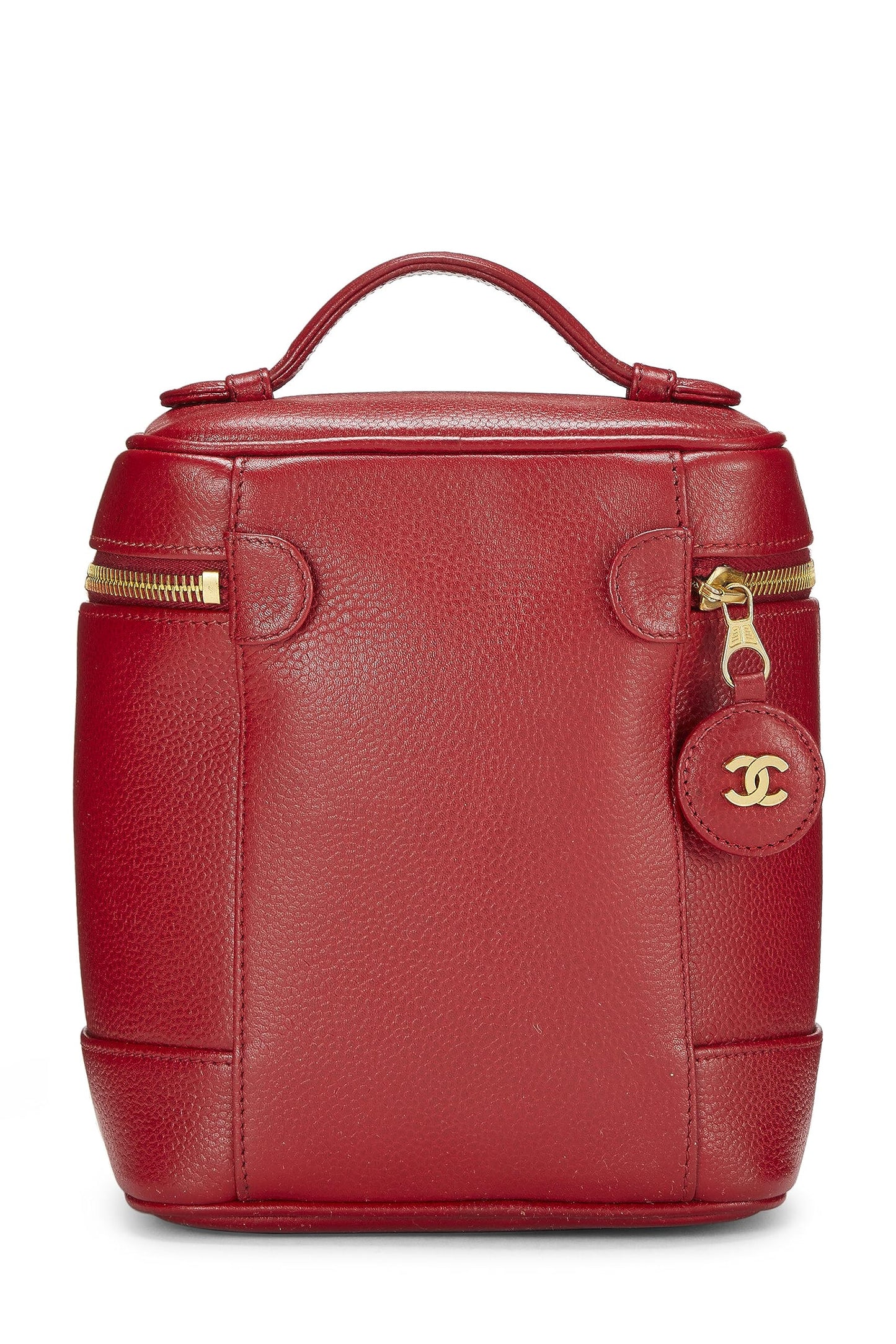 Chanel, Pre-Loved Red Caviar Timeless Vanity, Red