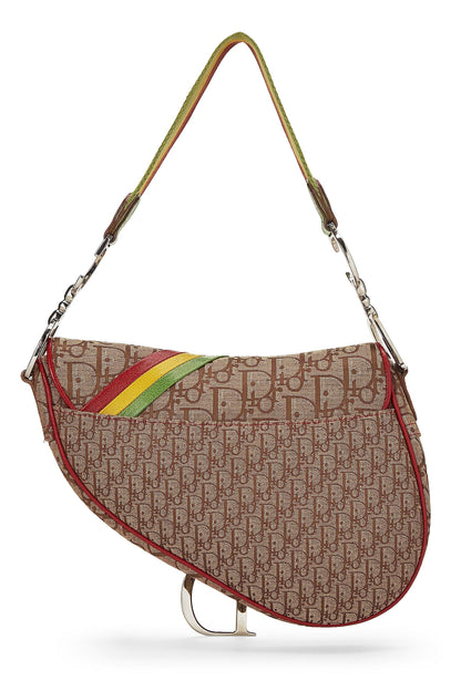 Dior, Pre-Loved Rasta Trotter Saddle Bag, Multi