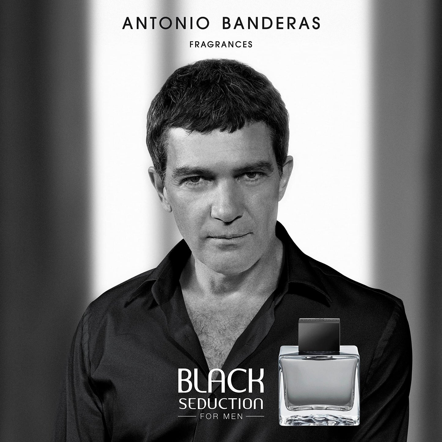 Parfums Antonio Banderas - Black Seduction - Eau de Toilette Spray pour Homme - Longue Durée - Parfum Élégant, Masculin et Sexy - Parfum Boisé Ambré - Idéal pour les Événements Spéciaux - 3,4 Fl Oz