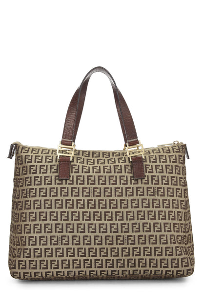 Fendi, Pre-Loved Beige Zucchino Tote Mini, Brown