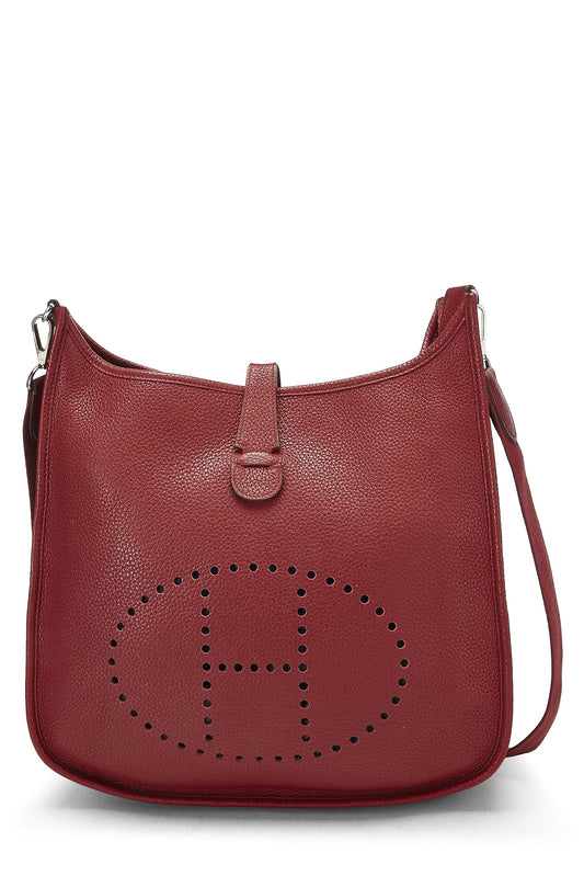 Hermès, Clémence Evelyne III GM Rouge d'occasion, Rouge